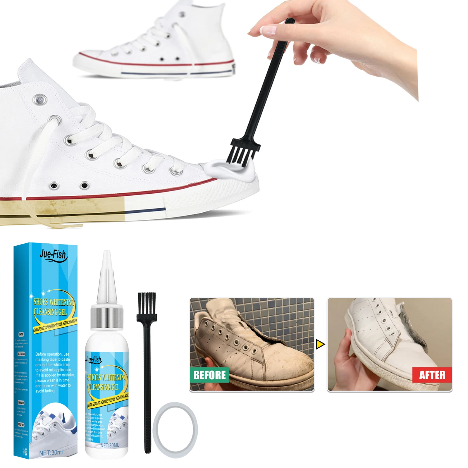 Sneaker Care Products - Sapatos brancos Gel De Limpeza, Removedor